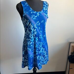 Blue Floral Swim Coverup
